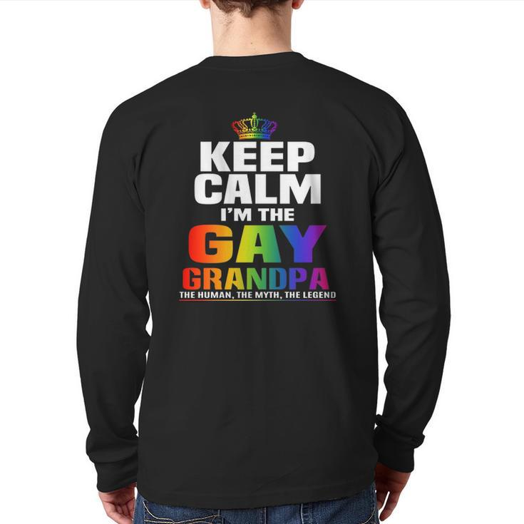 The Gay Grandpa Gay Lgbt Back Print Long Sleeve T-shirt