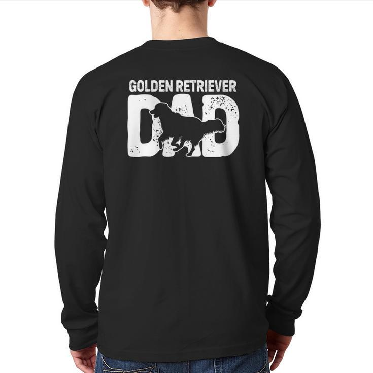 Golden Retriever Dad Dog Lover Dog Owner Back Print Long Sleeve T-shirt