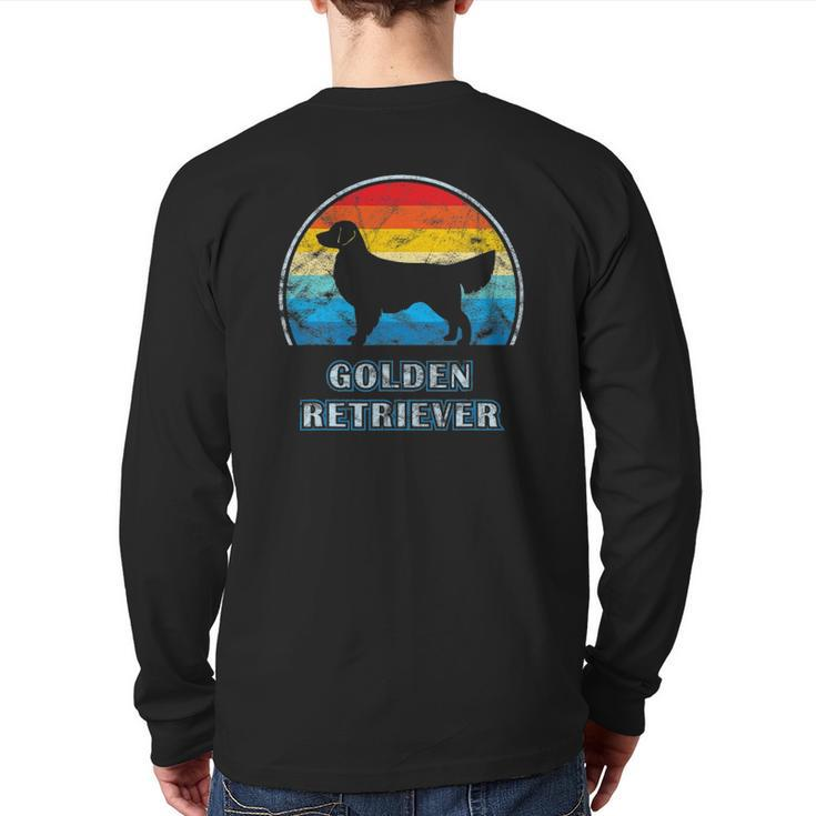 Golden Retriever Vintage Dog Back Print Long Sleeve T-shirt
