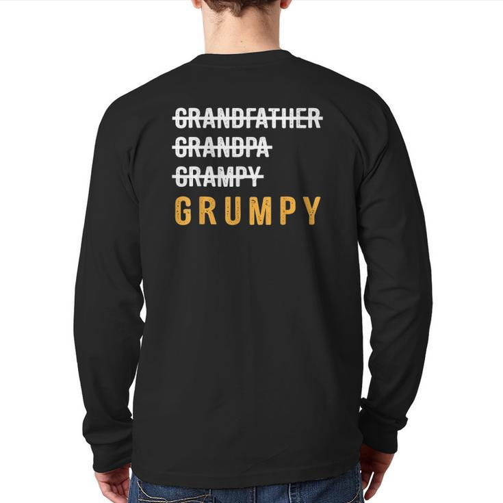 Grandfather Grandpa Grampy Grumpy Back Print Long Sleeve T-shirt