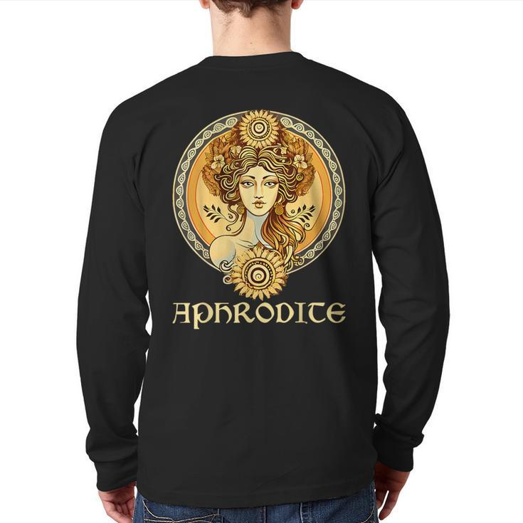 Greek Goddess Aphrodite Love And Beauty Ancient Greece Back Print Long Sleeve T-shirt