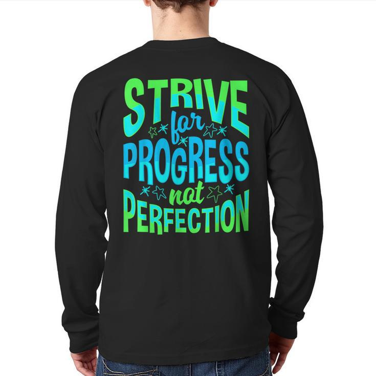 Growth Mindset Inspirational Motivational Empowering Back Print Long Sleeve T-shirt