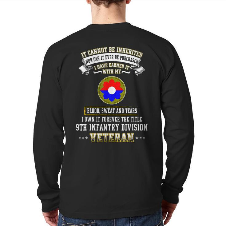 Grumpy Old 9Th Infantry Division Veteran Day Military Xmas Back Print Long Sleeve T-shirt