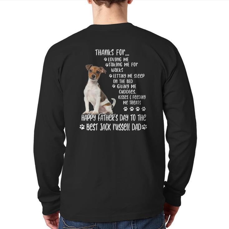 Happy Father's Day 2022 Jack Russell Dad Dog Lover Back Print Long Sleeve T-shirt