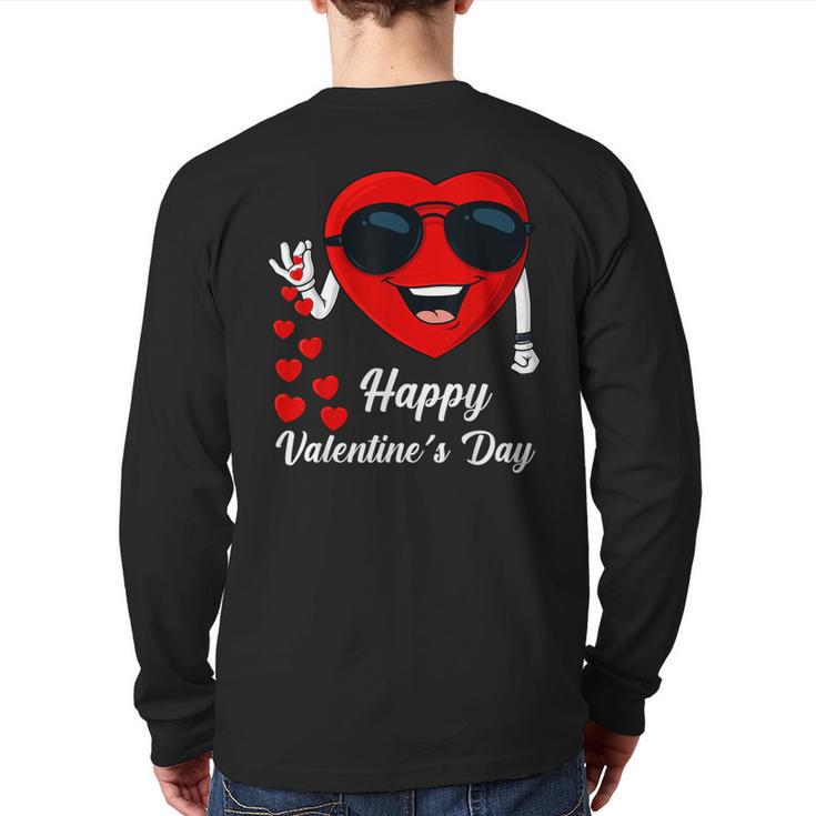 Happy Valentines Day Cute Heart Bae Salting Hearts Back Print Long Sleeve T-shirt