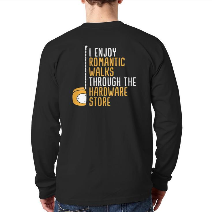 Hardware Store Tools Dad Handyman Humor Back Print Long Sleeve T-shirt