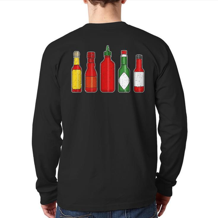 Hot Sauces I Mexican Food Lover Back Print Long Sleeve T-shirt