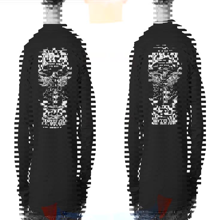 I'm A Biker Papa Just Like A Normal Papa Except Much Cooler Back Print Long Sleeve T-shirt