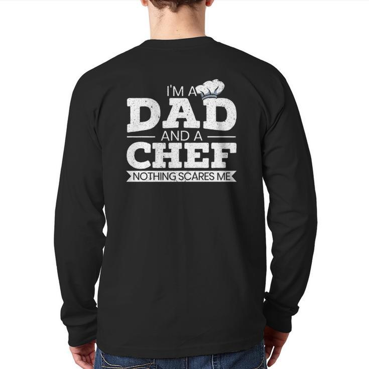 I'm A Dad And A Chef Father's Day Back Print Long Sleeve T-shirt