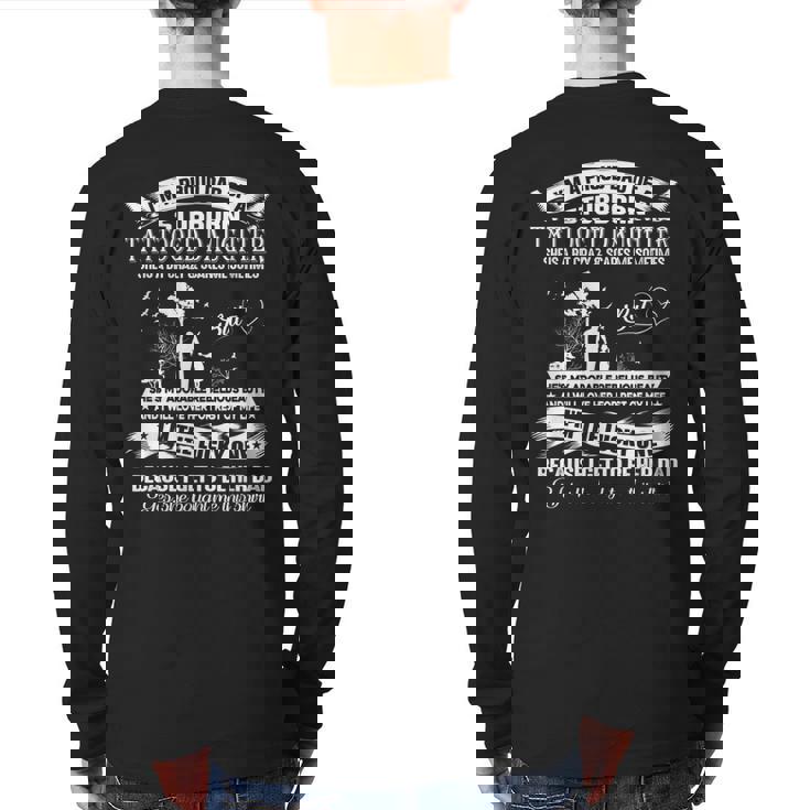 I'm A Proud Dad Of A Stubborn Tattooed Daughter Back Print Long Sleeve T-shirt