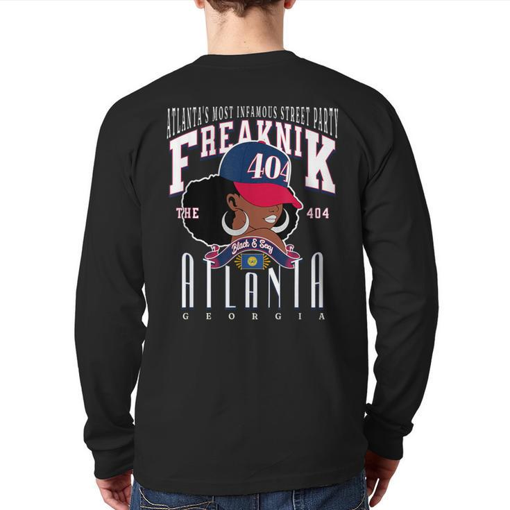 The Infamous Freaknik 404 Area Code Atlanta Ga Urban Music Back Print Long Sleeve T-shirt