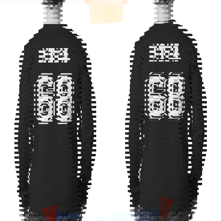 Jersey Style Nova 68 1968 Classic Old School Muscle Car Back Print Long Sleeve T-shirt