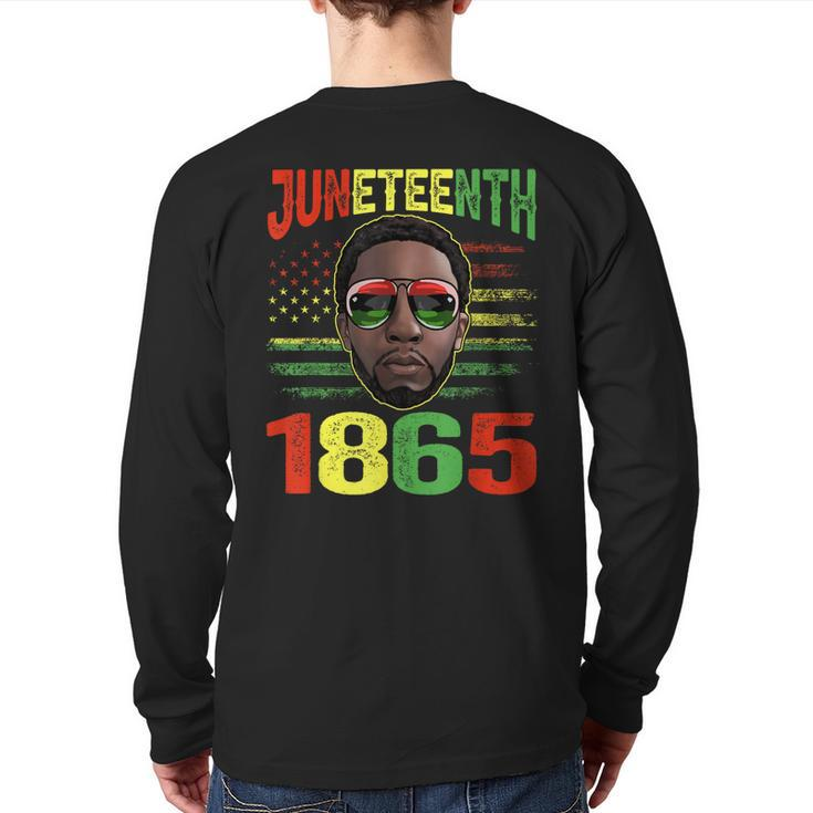 Junenth Is My Independence Day Black King Fathers Day Men Back Print Long Sleeve T-shirt
