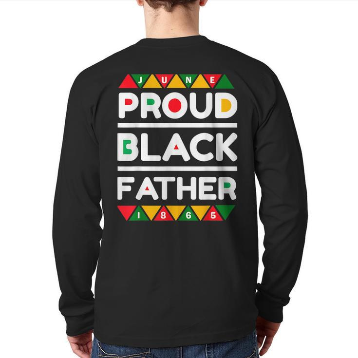 Junenth Proud Black Father For Father's Day Back Print Long Sleeve T-shirt