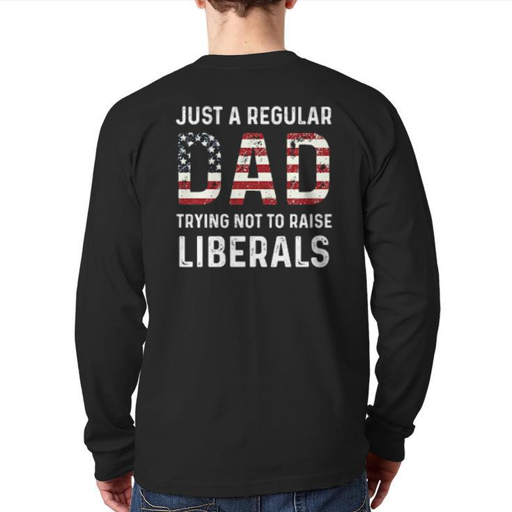 Just A Regular Dad Back Print Long Sleeve T-shirt
