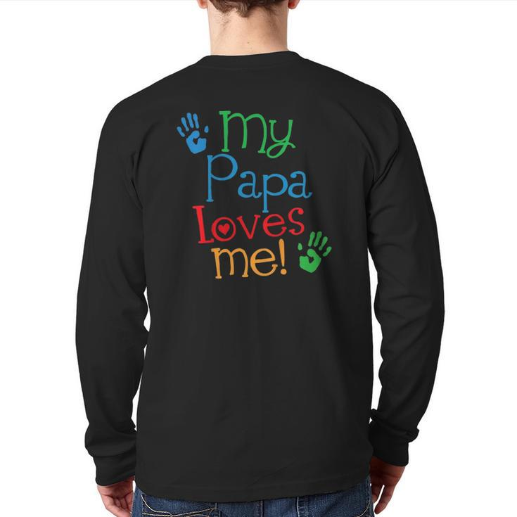 Kids My Papa Loves Me Back Print Long Sleeve T-shirt