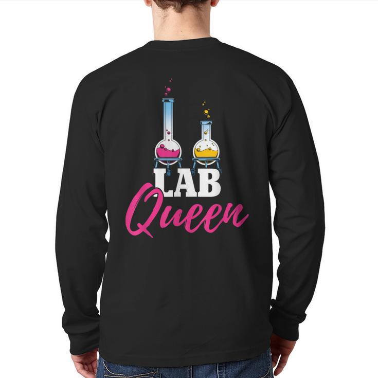 Lab Queen Lab Technician Medical Laboratory Scientist Back Print Long Sleeve T-shirt
