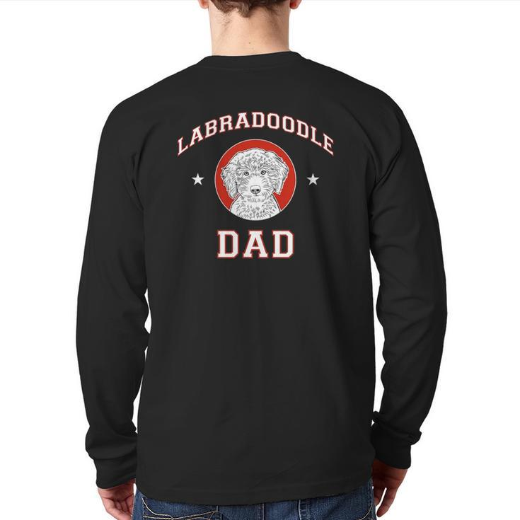 Labradoodle Dog Breed Dad Father Back Print Long Sleeve T-shirt