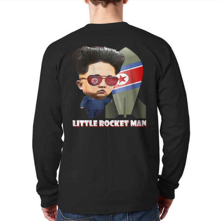 Little Rocket Man Kim Jong-Un Back Print Long Sleeve T-shirt