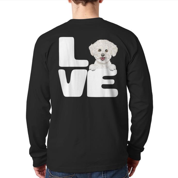 I Love My Bichons Frise Dog Lover Back Print Long Sleeve T-shirt