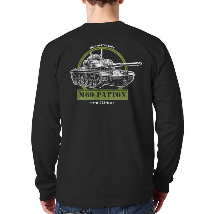 M60 Patton Main Battle Tank Back Print Long Sleeve T-shirt