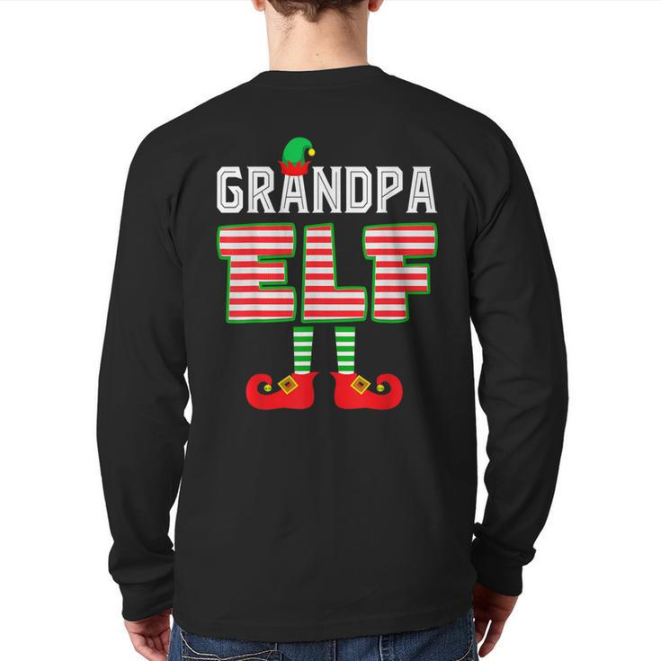 Matching Christmas Family Season Grandpa Elf Back Print Long Sleeve T-shirt