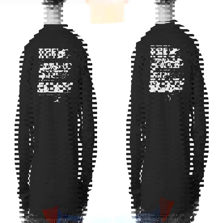 Mens The Best Bonus Dad In The Galaxy Sci Fi Tee Back Print Long Sleeve T-shirt
