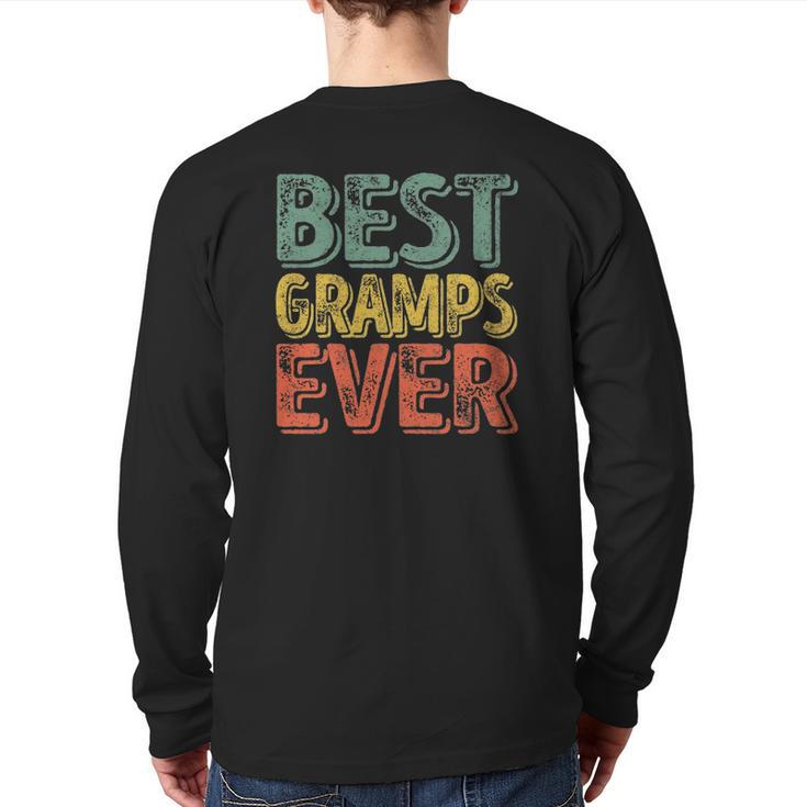 Mens Best Gramps Ever  Christmas Father's Day Back Print Long Sleeve T-shirt