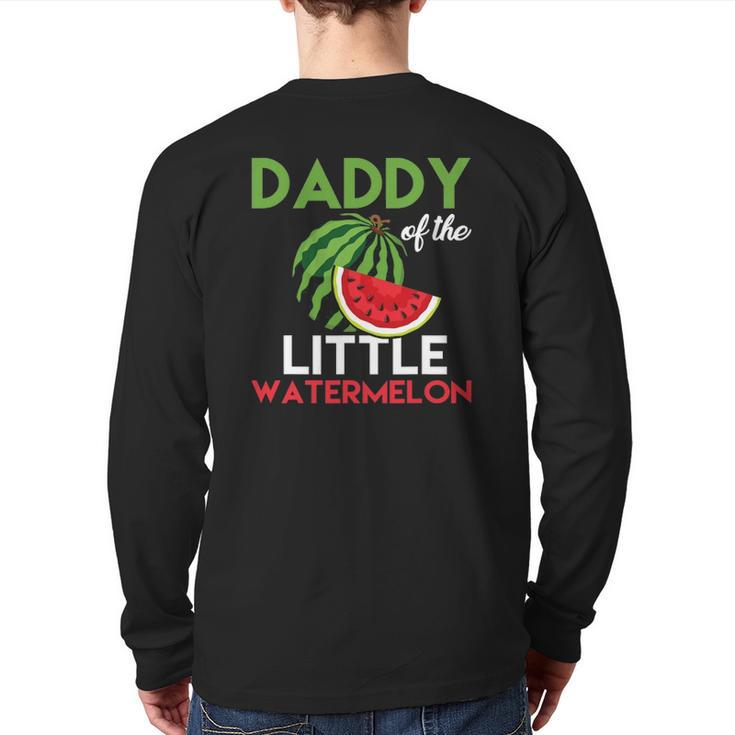 Mens Cute Watermelon Daddy Dad For Men Back Print Long Sleeve T-shirt