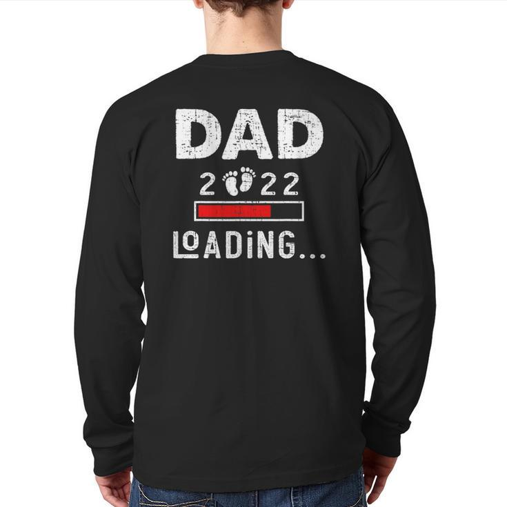 Mens Dad 2022 Loading New Dad Outfit First Time Father Back Print Long Sleeve T-shirt