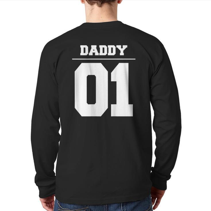 Mens Daddy 01 Fathers Day Idea Daddy Daughter Matching Back Print Long Sleeve T-shirt