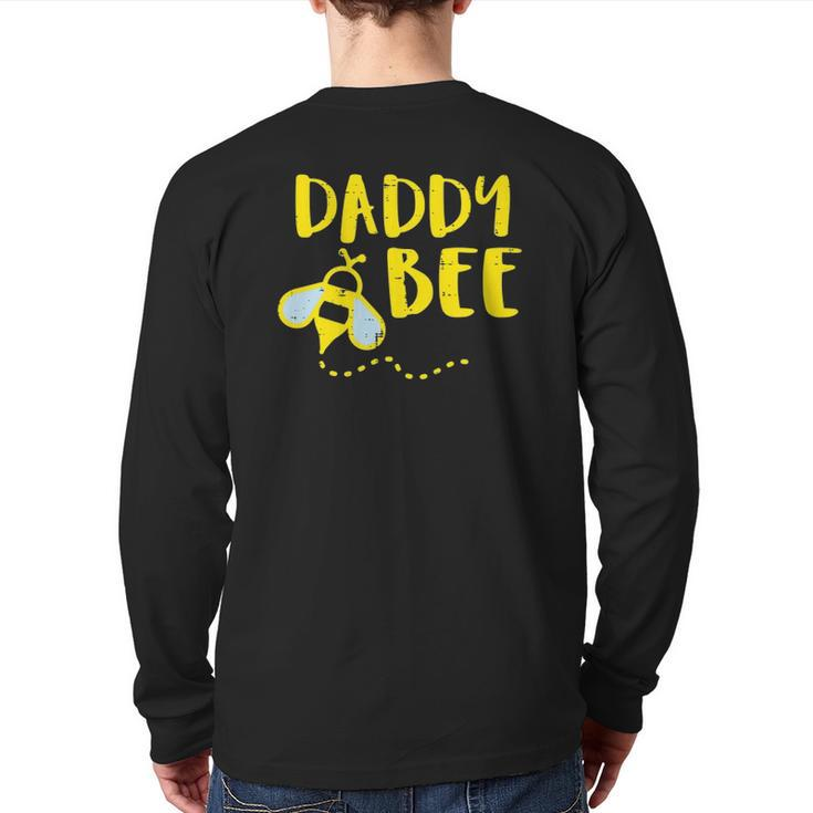 Mens Daddy Bee Family Matching Beekeeping Dad Papa Men Back Print Long Sleeve T-shirt