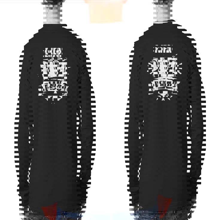 Mens El Mejor Papá Del Mundo Para Dia Del Padre Back Print Long Sleeve T-shirt