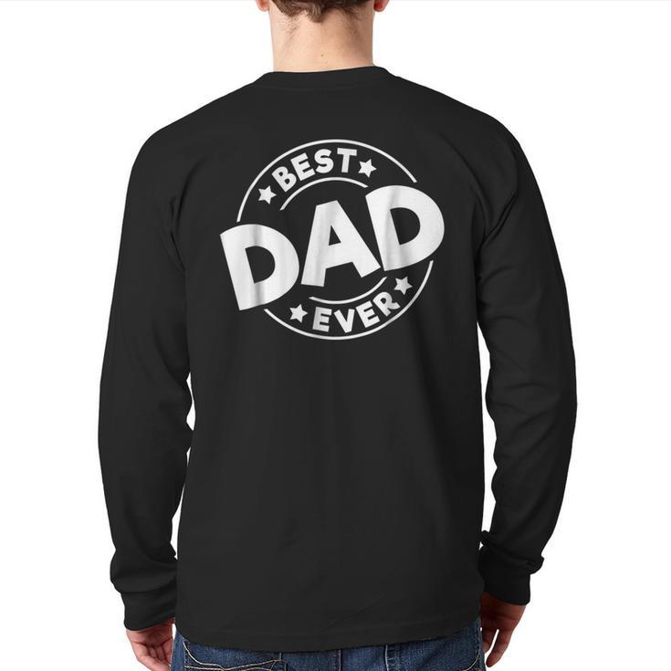 Men's Father's Day Best Dad Ever I Love My Daddy Back Print Long Sleeve T-shirt
