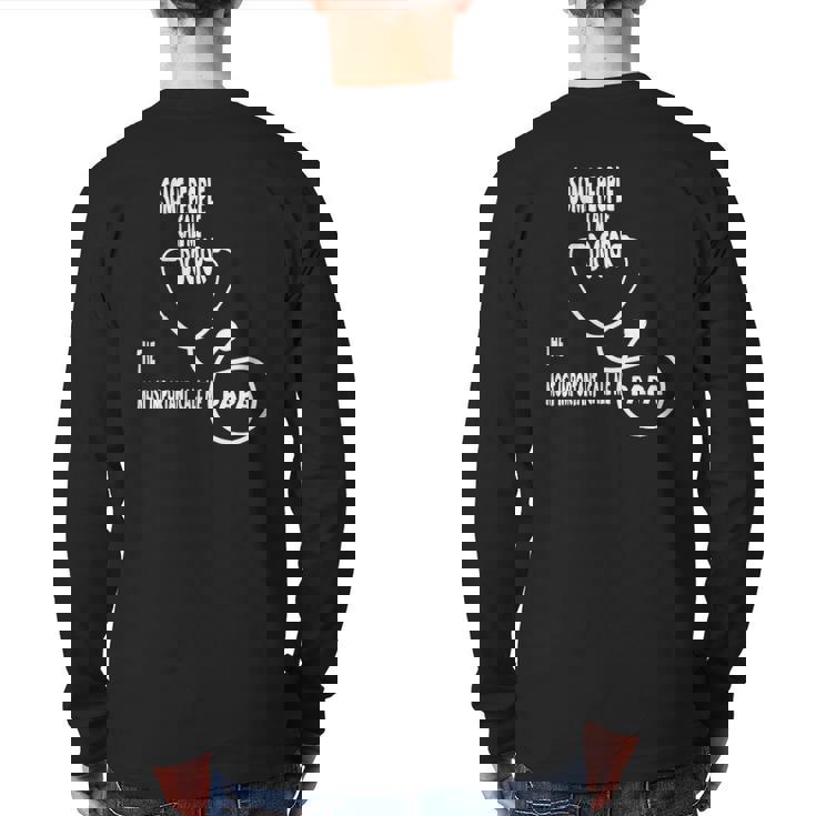 Mens Father's Day For Doctor Papa Back Print Long Sleeve T-shirt