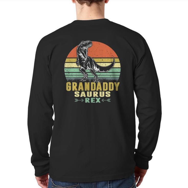 Mens Grandaddysaurusrex Dinosaur Grandaddy Saurus Family Back Print Long Sleeve T-shirt