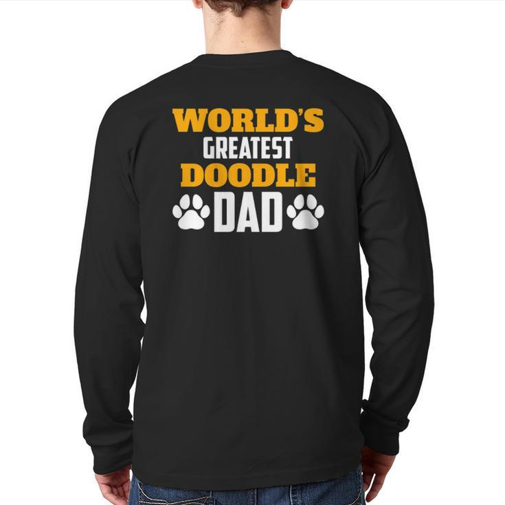 Mens Greatest Doodle Dad Ever Labradoodle Goldendoodle Back Print Long Sleeve T-shirt