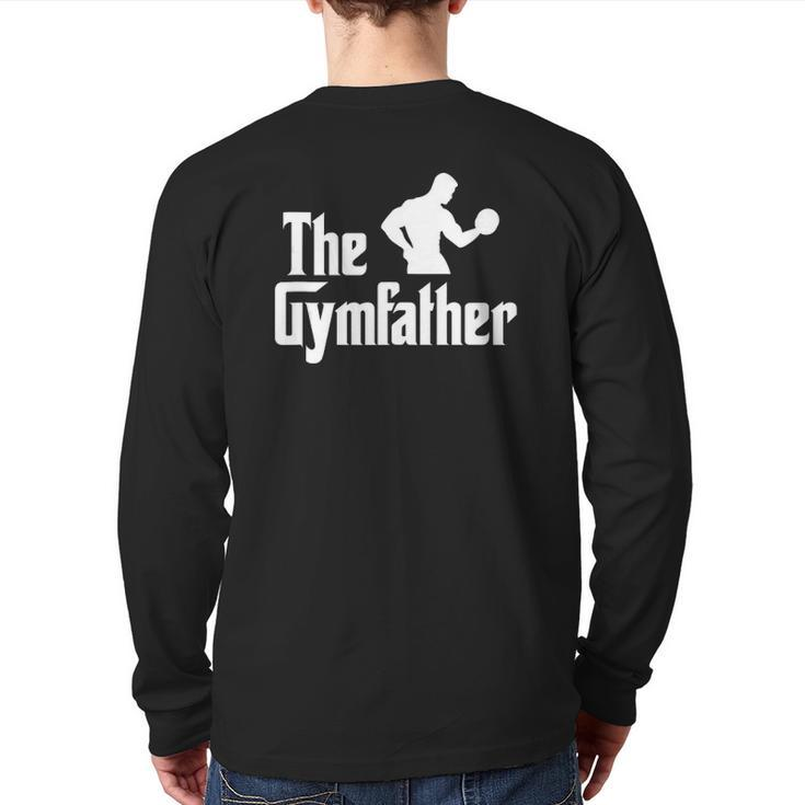 Mens The Gymfather Weight Lifting Bodybuilding Workout Gym Back Print Long Sleeve T-shirt