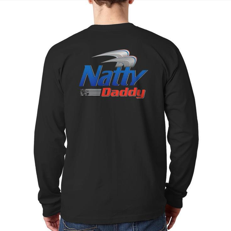 Mens Natty Daddy Dad Bod Light Humor Beer Lover Father's Day Back Print Long Sleeve T-shirt