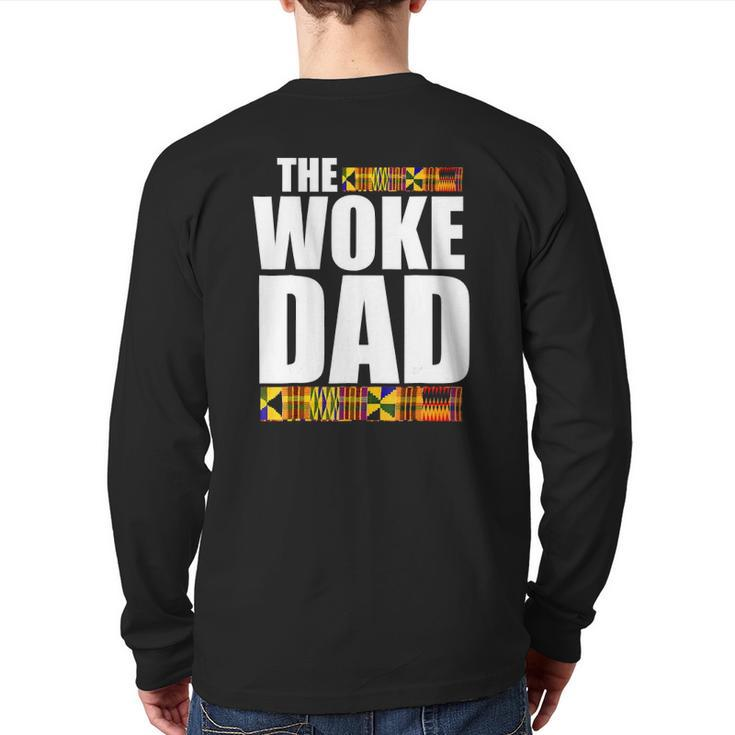 Mens Oheneba The Woke Dad Father's Day Black Pride Back Print Long Sleeve T-shirt