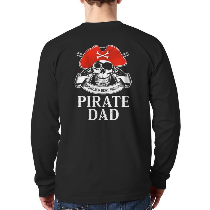 Mens Pirate Dad World's Best Pirate Back Print Long Sleeve T-shirt