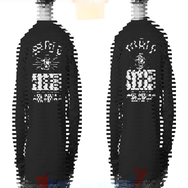 Mens Proud Soccer Grandpa Back Print Long Sleeve T-shirt