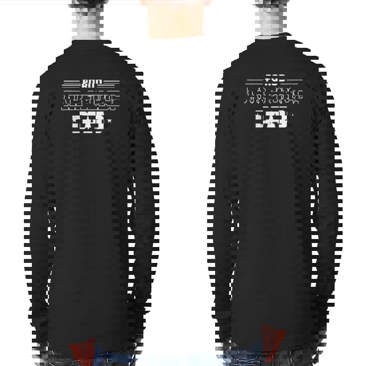 Mens Proud Us Air Force Dad Military Pride Back Print Long Sleeve T-shirt