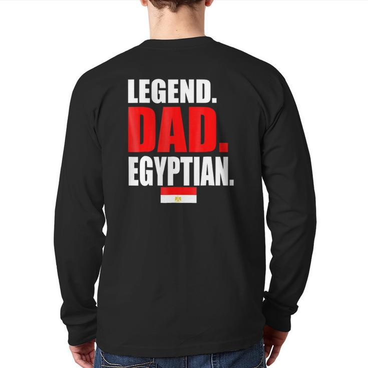 Mens Storecastle Legend Dad Egyptian Egypt Flag Gifsthirt Back Print Long Sleeve T-shirt