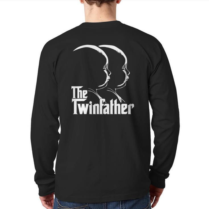 Mens The Twinfather Father Of Twins Dad Back Print Long Sleeve T-shirt