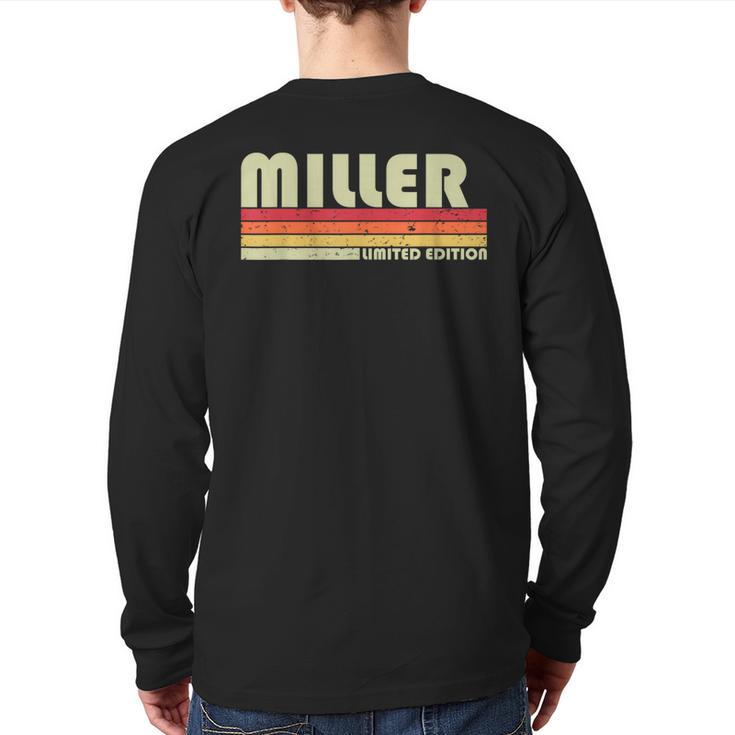 Miller Job Title Profession Birthday Worker Idea Back Print Long Sleeve T-shirt