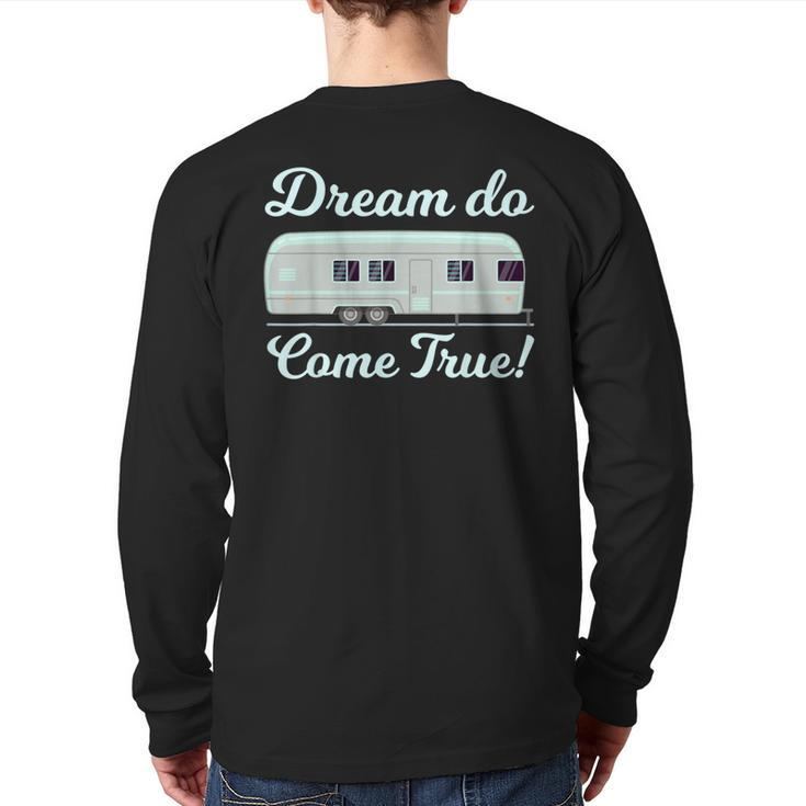 Mobile Home Dream House Trailer Truck Back Print Long Sleeve T-shirt