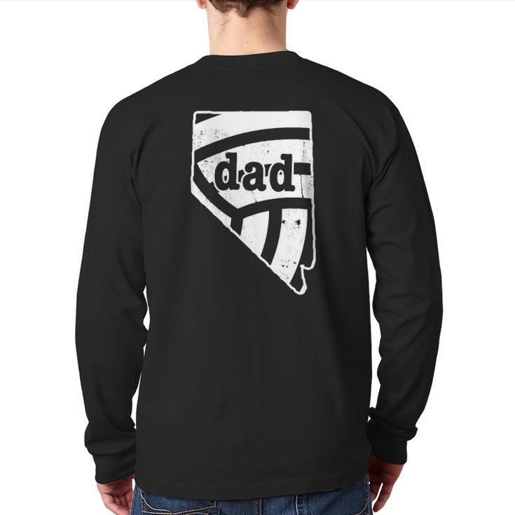 Nevada Volleyball Dad S Beach Volleyball S Back Print Long Sleeve T-shirt