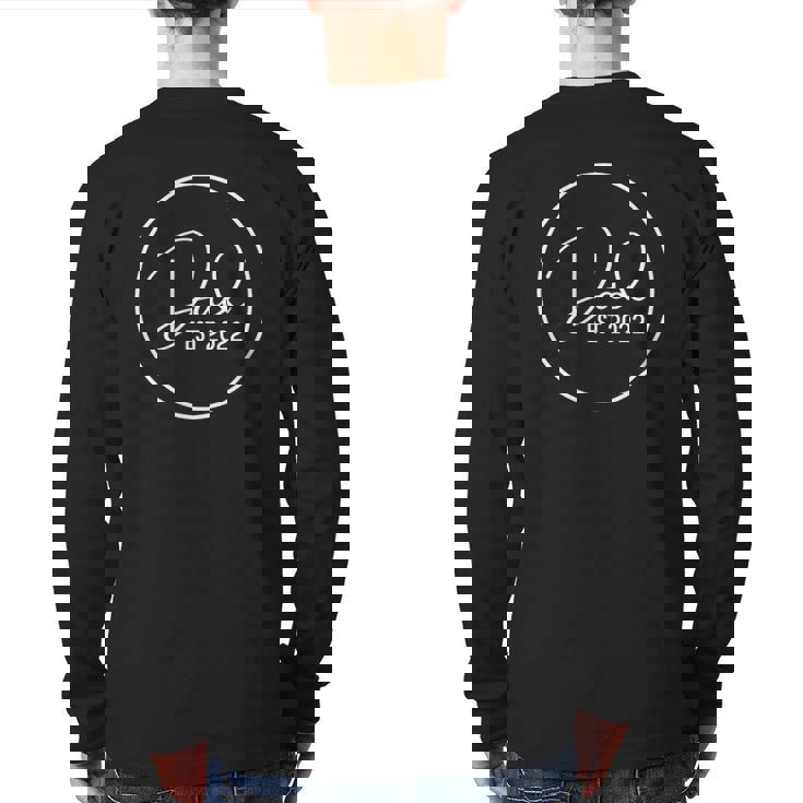 New Dad Circle Dad Est 2022 Ver2 Back Print Long Sleeve T-shirt