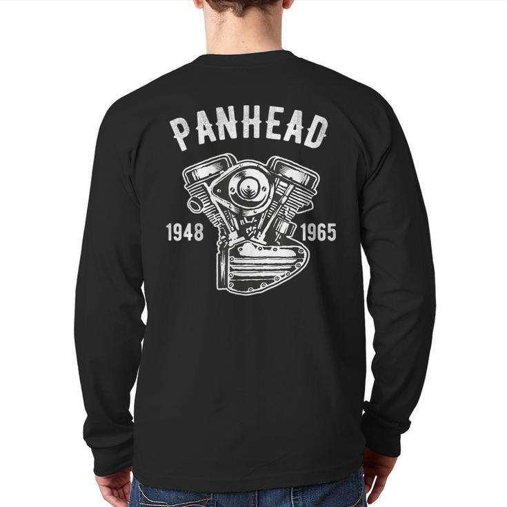 Panhead Engine 1948-1965 Motorcycles Old School Choppers Back Print Long Sleeve T-shirt